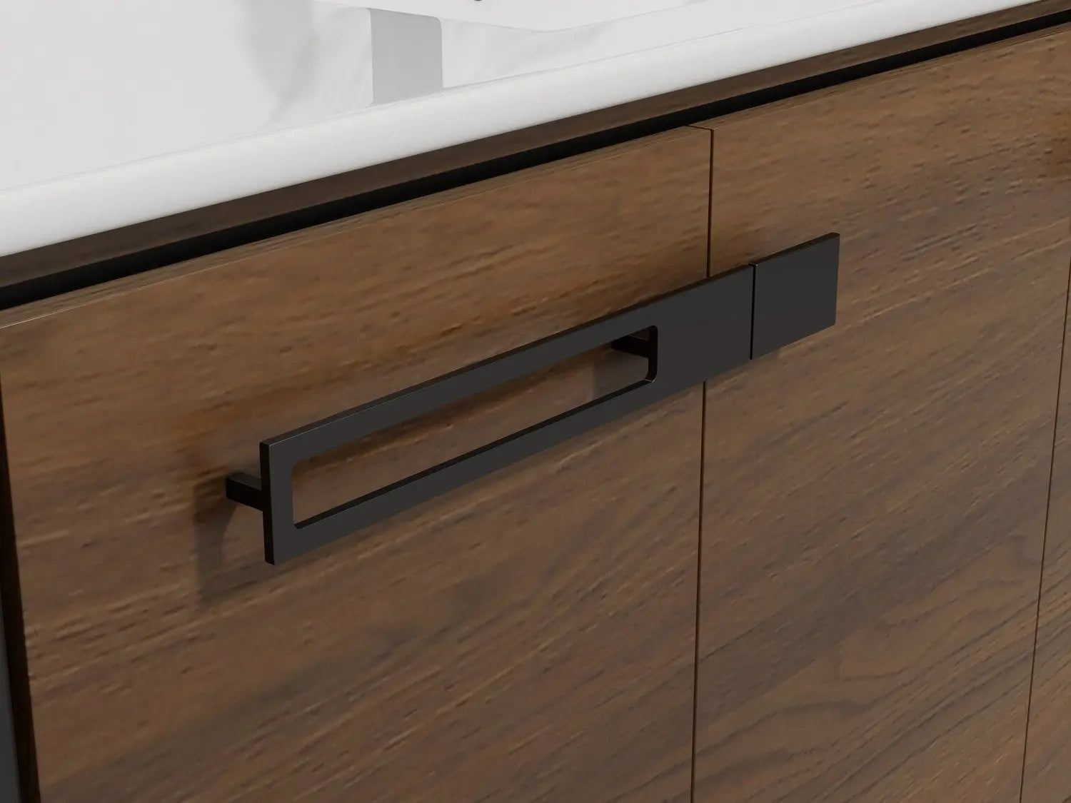 Bagno Italia Petra Free Standing Bathroom Vanity European Walnut - Plumbing Market