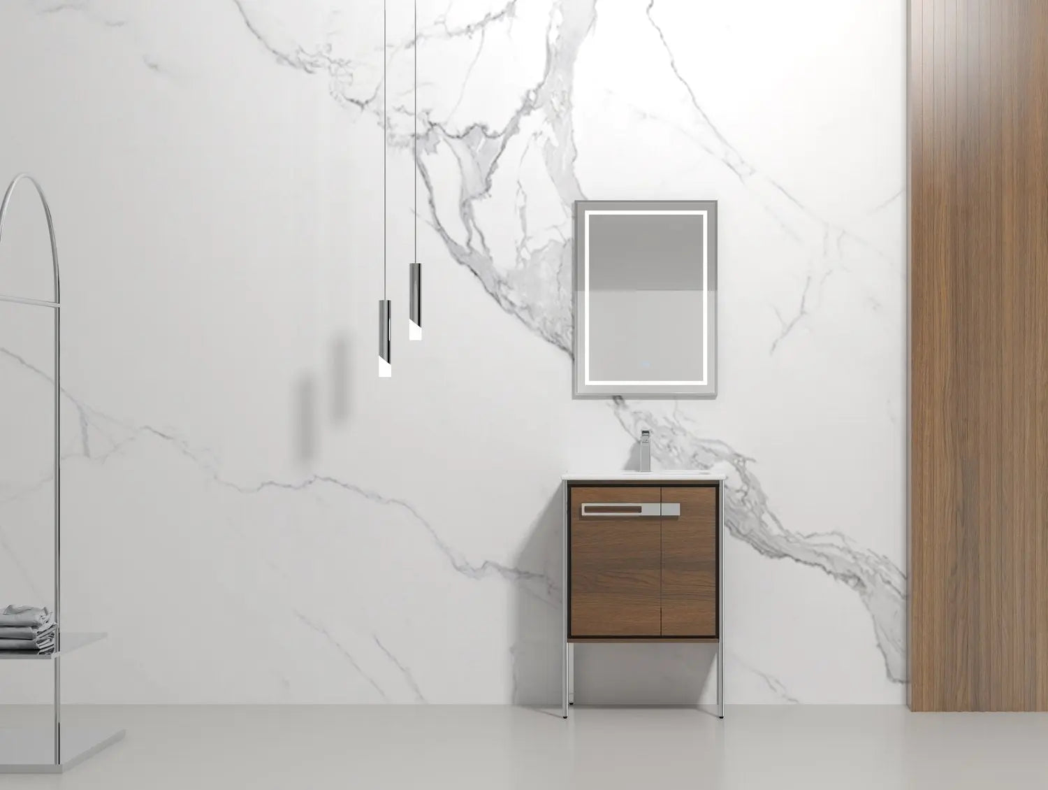 Bagno Italia Petra Free Standing Bathroom Vanity European Walnut - Plumbing Market