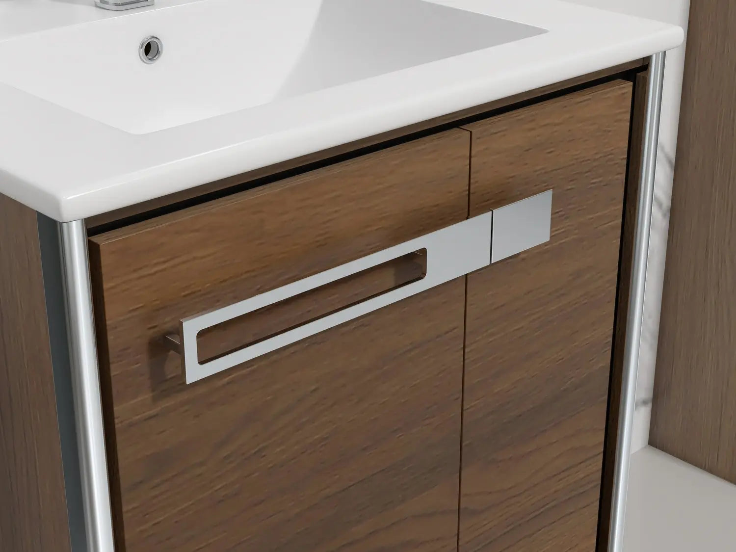 Bagno Italia Petra Free Standing Bathroom Vanity European Walnut - Plumbing Market