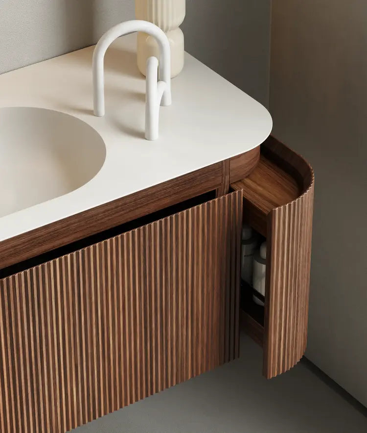 Bagno Italia Piano Wall Mount Single Sink Bathroom Vanity - Plumbing Market