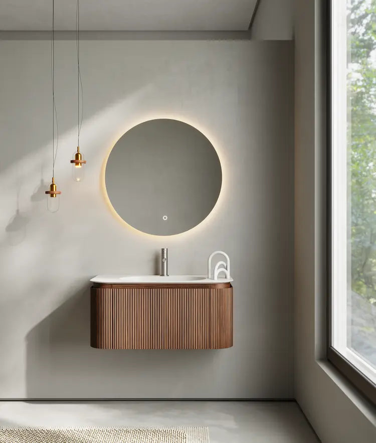 Bagno Italia Piano Wall Mount Single Sink Bathroom Vanity - Plumbing Market