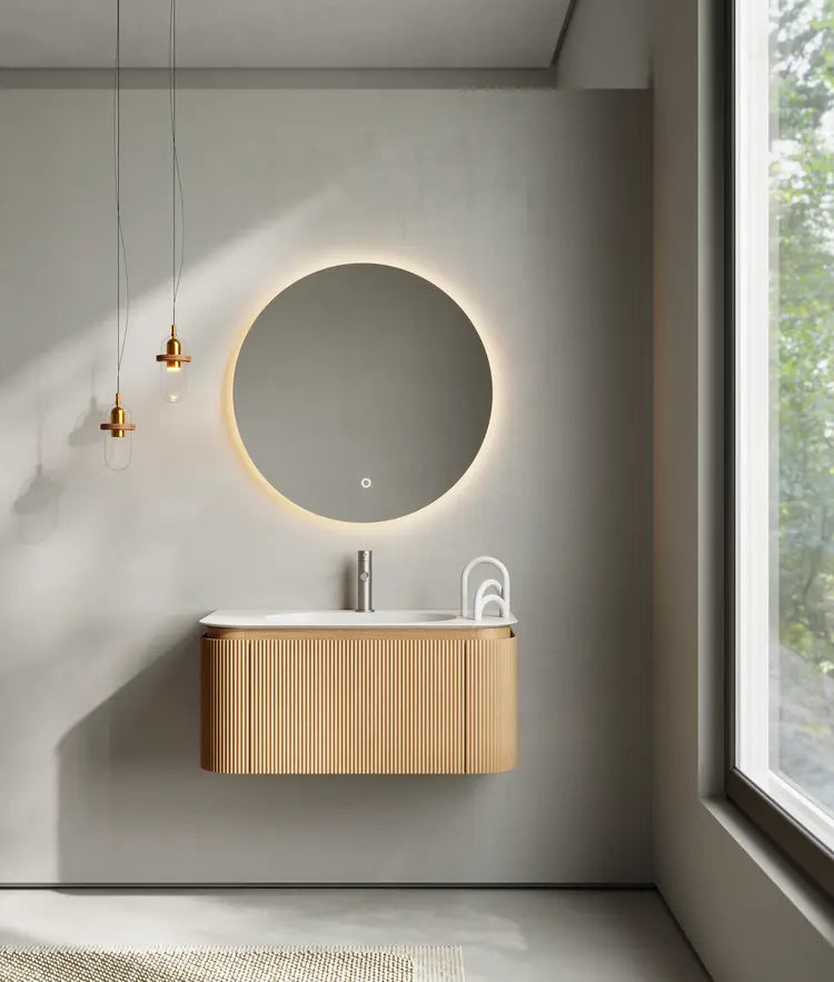 Bagno Italia Piano Wall Mount Single Sink Bathroom Vanity - Plumbing Market