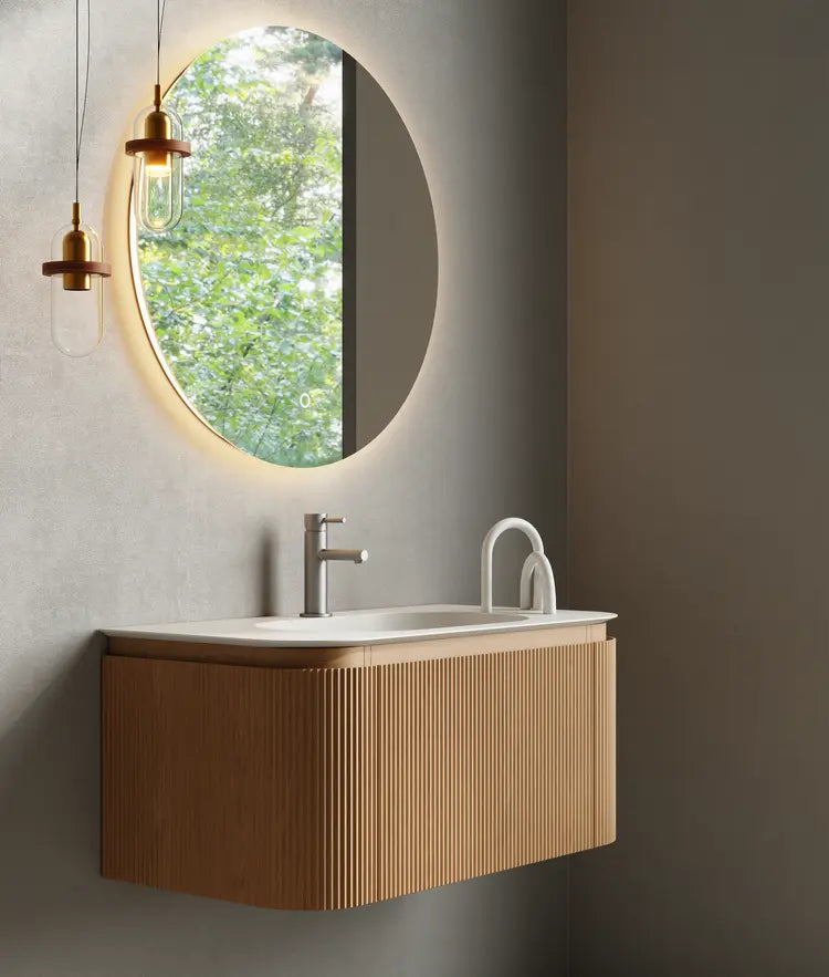 Bagno Italia Piano Wall Mount Single Sink Bathroom Vanity - Plumbing Market