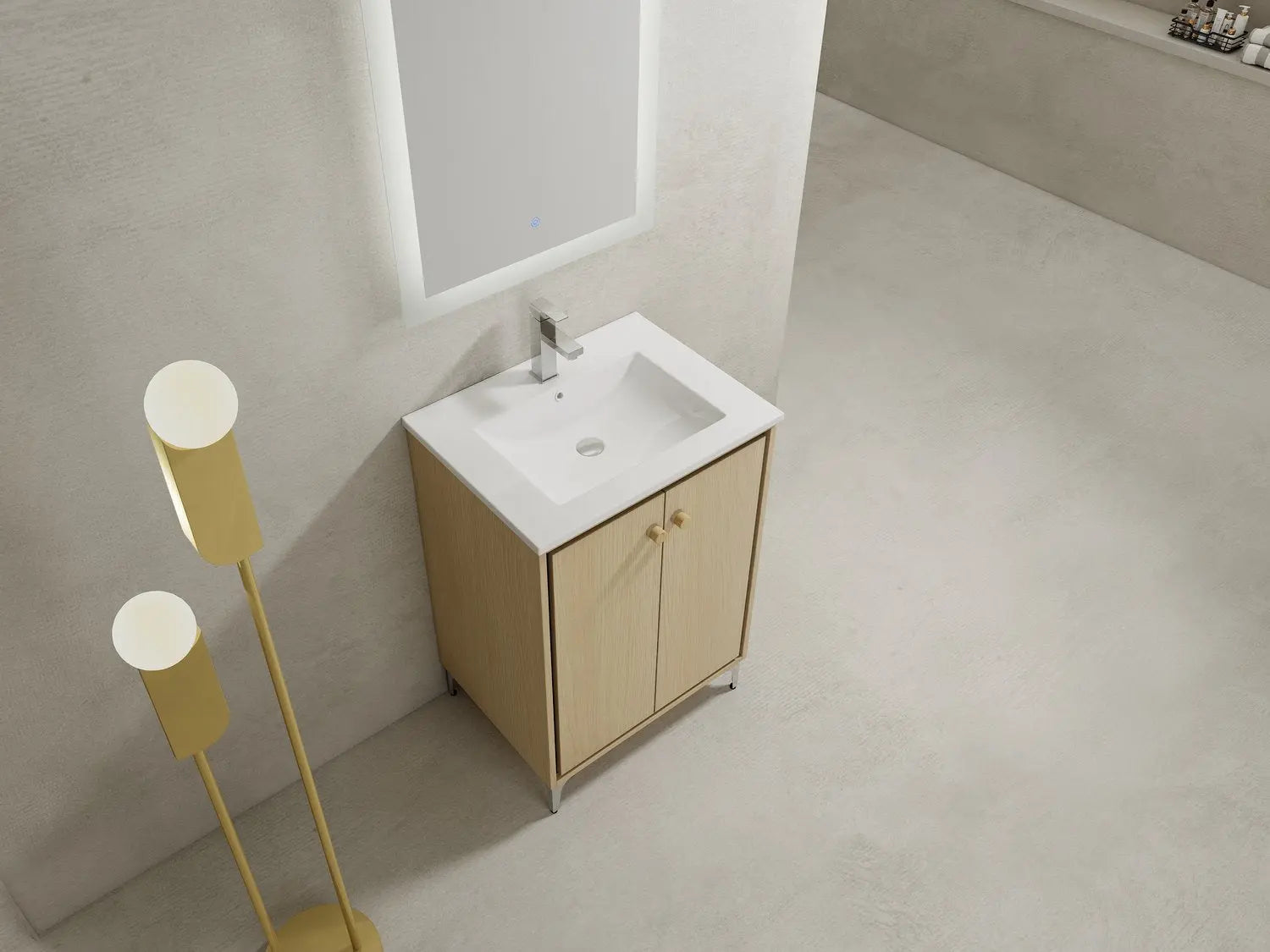 Bagno Italia Porto Free Standing Bathroom Vanity Porcelain Top - Plumbing Market