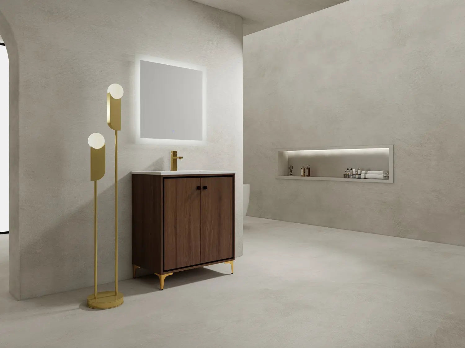 Bagno Italia Porto Free Standing Bathroom Vanity Porcelain Top - Plumbing Market