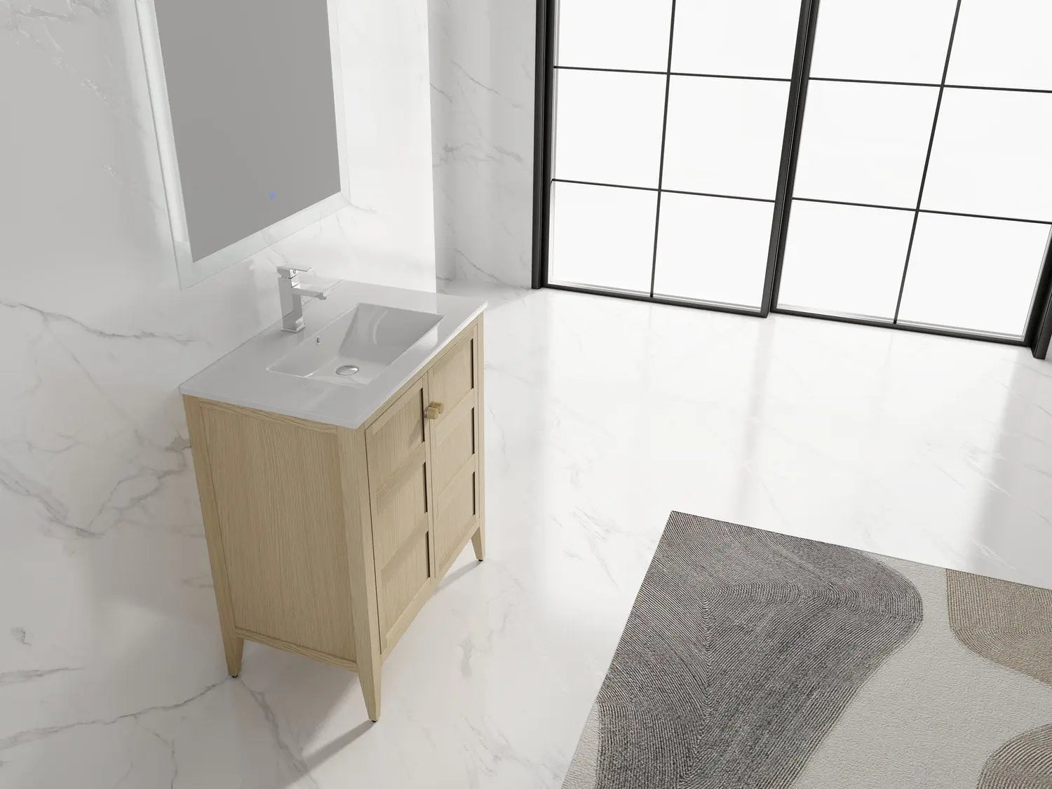 Bagno Italia Tampa Free Standing Bathroom Vanity White Top - Plumbing Market