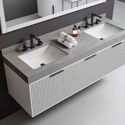 Bagno Italia Versace Wall Mount Bathroom Vanity With Grey Porcelain Top - Plumbing Market