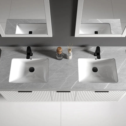 Bagno Italia Versace Wall Mount Bathroom Vanity With Grey Porcelain Top - Plumbing Market