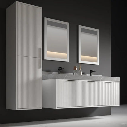 Bagno Italia Versace Wall Mount Bathroom Vanity With Grey Porcelain Top - Plumbing Market