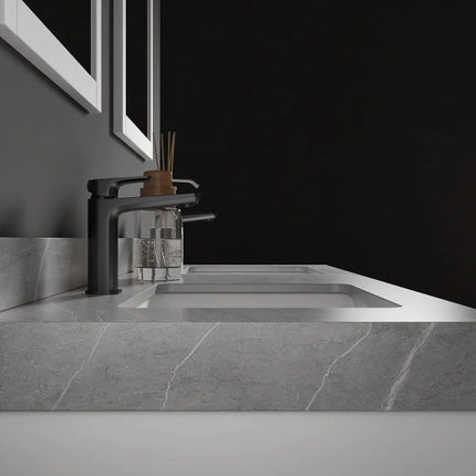 Bagno Italia Versace Wall Mount Bathroom Vanity With Grey Porcelain Top - Plumbing Market