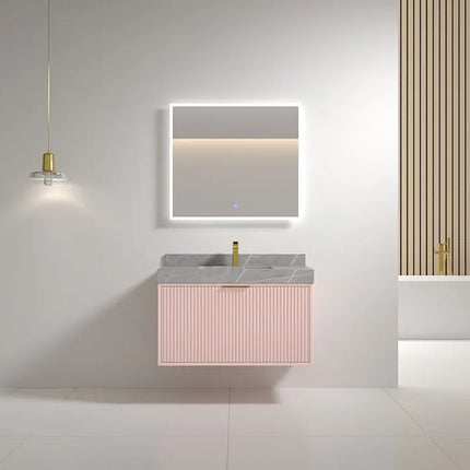 Bagno Italia Versace Wall Mount Bathroom Vanity With Grey Porcelain Top - Plumbing Market