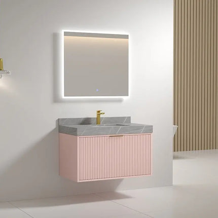 Bagno Italia Versace Wall Mount Bathroom Vanity With Grey Porcelain Top - Plumbing Market