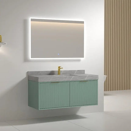 Bagno Italia Versace Wall Mount Bathroom Vanity With Grey Porcelain Top - Plumbing Market
