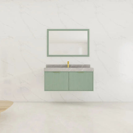 Bagno Italia Versace Wall Mount Bathroom Vanity With Grey Porcelain Top - Plumbing Market