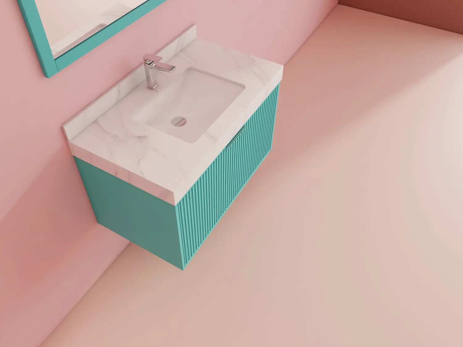 Bagno Italia Versace Wall Mount Bathroom Vanity With Grey Porcelain Top - Plumbing Market