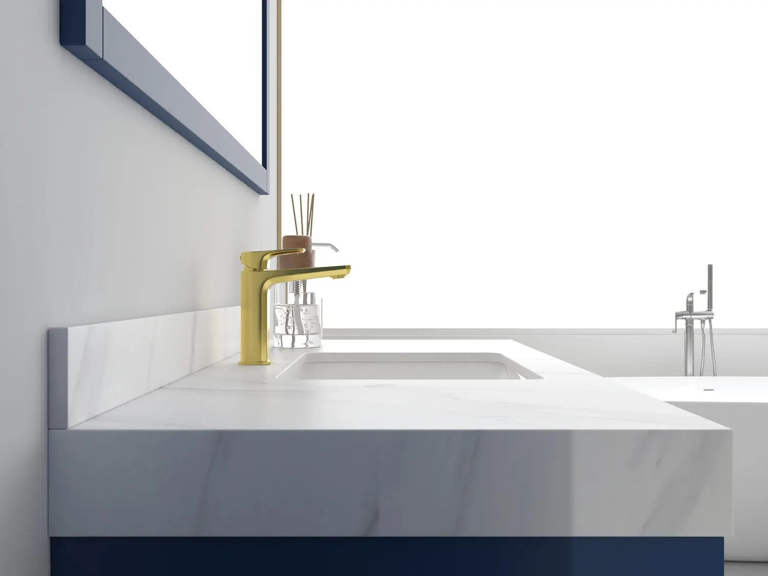 Bagno Italia Versace Wall Mount Bathroom Vanity With White Porcelain Top - Plumbing Market