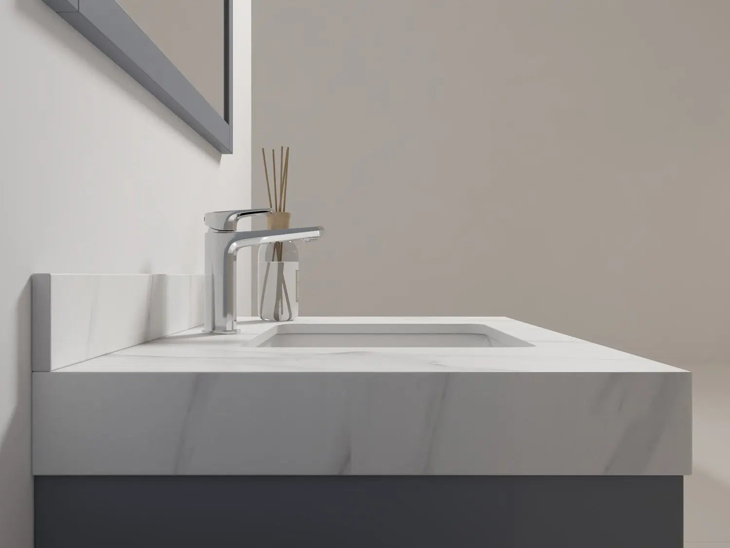 Bagno Italia Versace Wall Mount Bathroom Vanity With White Porcelain Top - Plumbing Market