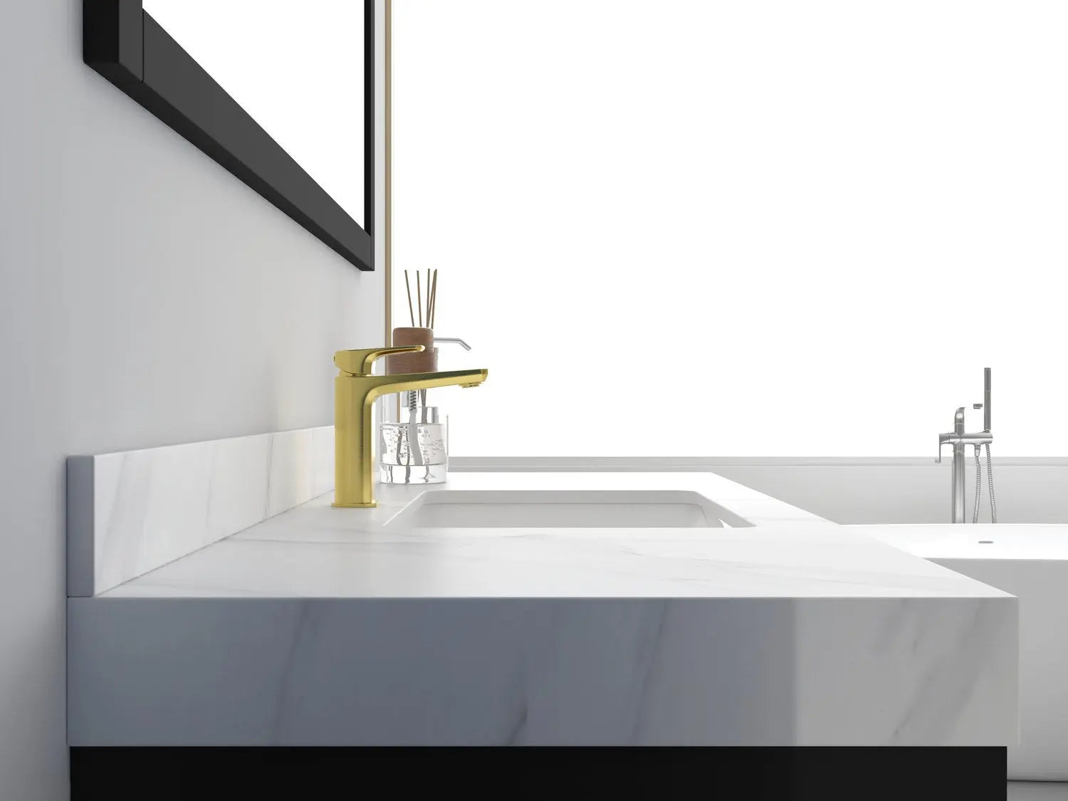 Bagno Italia Versace Wall Mount Bathroom Vanity With White Porcelain Top - Plumbing Market