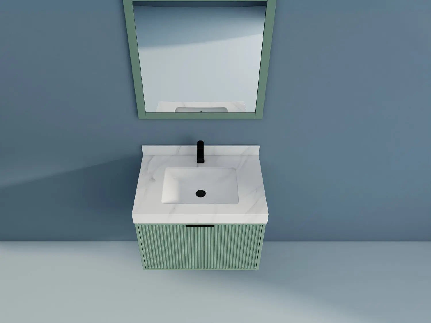 Bagno Italia Versace Wall Mount Bathroom Vanity With White Porcelain Top - Plumbing Market