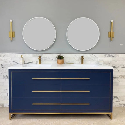 Bagno Italia Windsor Free Standing Bathroom Vanity Quartz Countertop - Plumbing Market