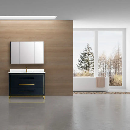 Bagno Italia Windsor Free Standing Bathroom Vanity Quartz Countertop - Plumbing Market