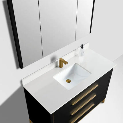 Bagno Italia Windsor Free Standing Bathroom Vanity Quartz Countertop - Plumbing Market