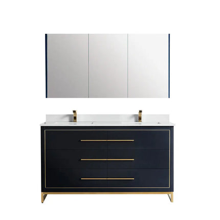 Bagno Italia Windsor Free Standing Bathroom Vanity Quartz Countertop - Plumbing Market