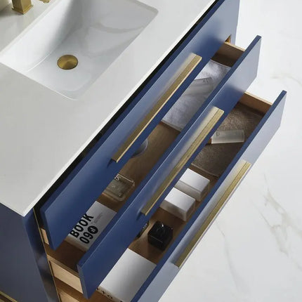 Bagno Italia Windsor Free Standing Bathroom Vanity Quartz Countertop - Plumbing Market