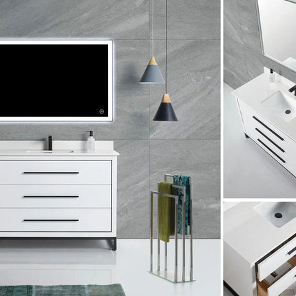 Bagno Italia Windsor Free Standing Bathroom Vanity Quartz Countertop - Plumbing Market