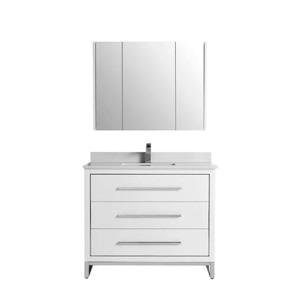 Bagno Italia Windsor Free Standing Bathroom Vanity Quartz Countertop - Plumbing Market