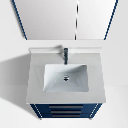 Bagno Italia Windsor Free Standing Bathroom Vanity Quartz Countertop - Plumbing Market