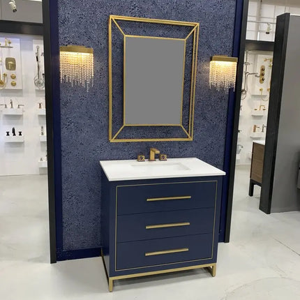 Bagno Italia Windsor Free Standing Bathroom Vanity Quartz Countertop - Plumbing Market