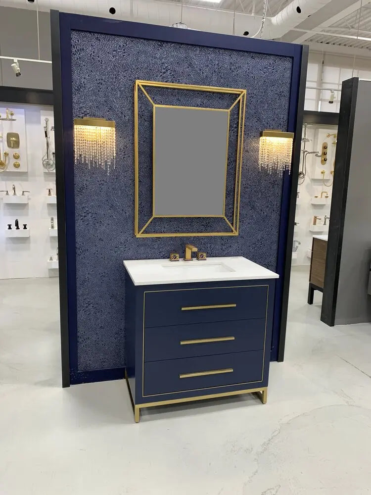 Bagno Italia Windsor Free Standing Bathroom Vanity Quartz Countertop - Plumbing Market