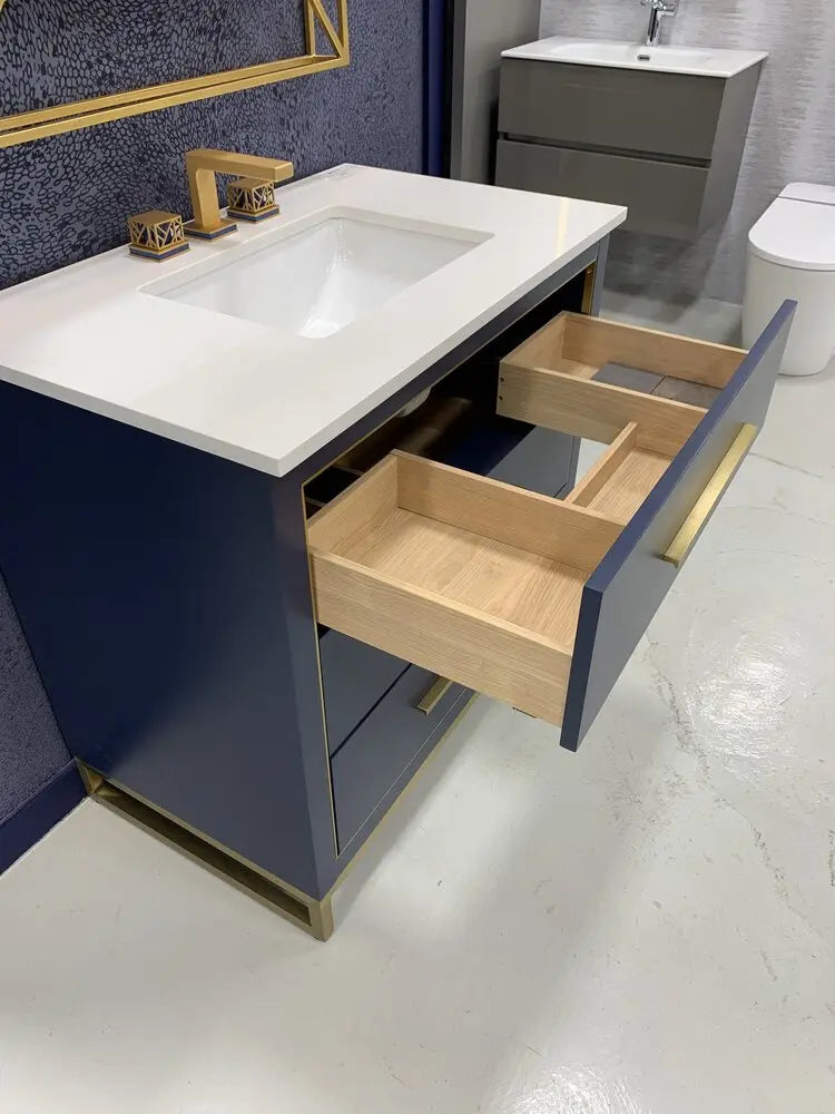 Bagno Italia Windsor Free Standing Bathroom Vanity Quartz Countertop - Plumbing Market