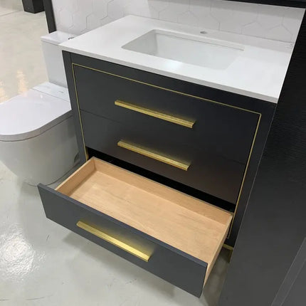Bagno Italia Windsor Free Standing Bathroom Vanity Quartz Countertop - Plumbing Market