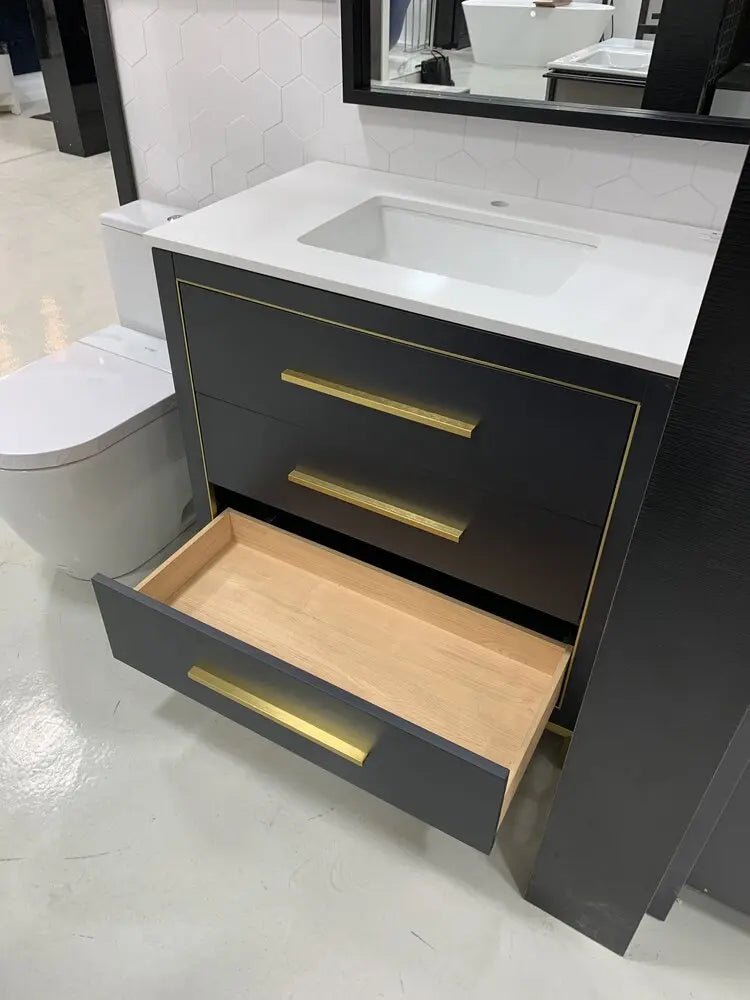 Bagno Italia Windsor Free Standing Bathroom Vanity Quartz Countertop - Plumbing Market