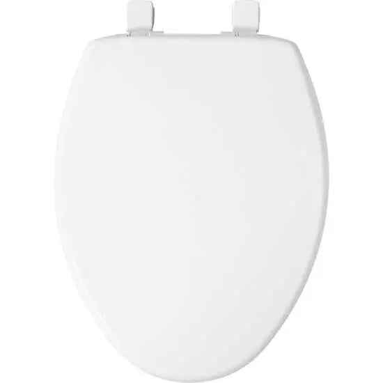 Bemis Elongated Plastic Toilet Seat White - Plumbing Market