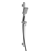 Kalia GRAFIK PREMIA 2-Jet Square Handshower, Wallbar and 60'' Flexible and Soft PVC Hose Assembly Chrome/Black BF1407-150 - Plumbing Market