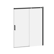 Kalia VIVIO  Alcove Sliding Shower Door 2 Panels 60''x75'' Chrome/Black Clear Duraclean Glass DR1478-150-003 - Plumbing Market