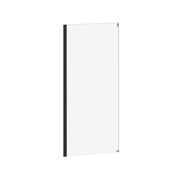 Kalia VIVIO  36''x75'' Return Panel Chrome/Black Clear Glass DR1479-150-003 - Plumbing Market