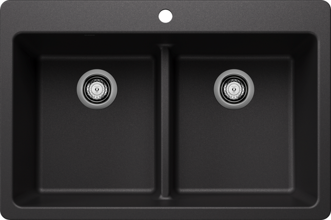 Blanco  LIVEN 33 Equal Double Low Divide Silgranit Kitchen Sinks - Plumbing Market