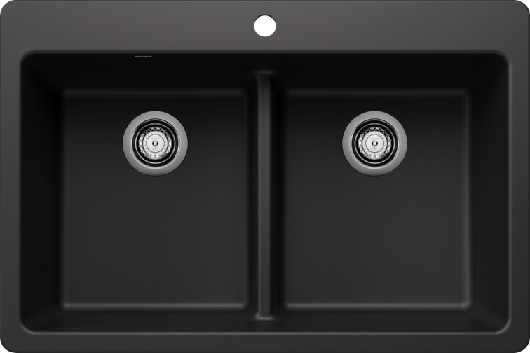 Blanco  LIVEN 33 Equal Double Low Divide Silgranit Kitchen Sinks - Plumbing Market