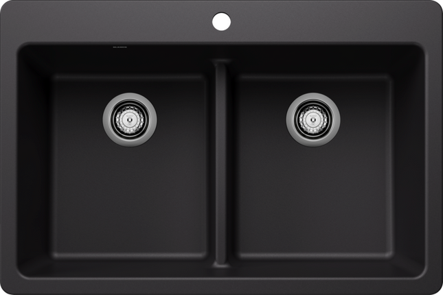 Blanco  LIVEN 33 Equal Double Low Divide Silgranit Kitchen Sinks - Plumbing Market