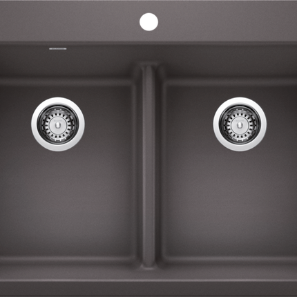 Blanco  LIVEN 33 Equal Double Low Divide Silgranit Kitchen Sinks - Plumbing Market