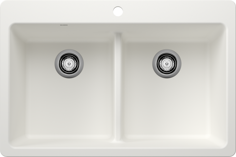 Blanco  LIVEN 33 Equal Double Low Divide Silgranit Kitchen Sinks - Plumbing Market