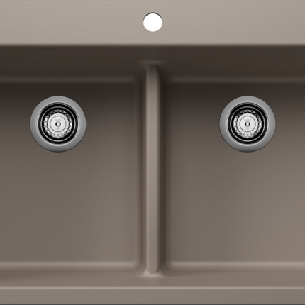 Blanco  LIVEN 33 Equal Double Low Divide Silgranit Kitchen Sinks - Plumbing Market