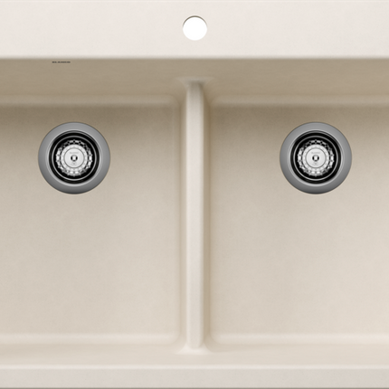 Blanco  LIVEN 33 Equal Double Low Divide Silgranit Kitchen Sinks - Plumbing Market