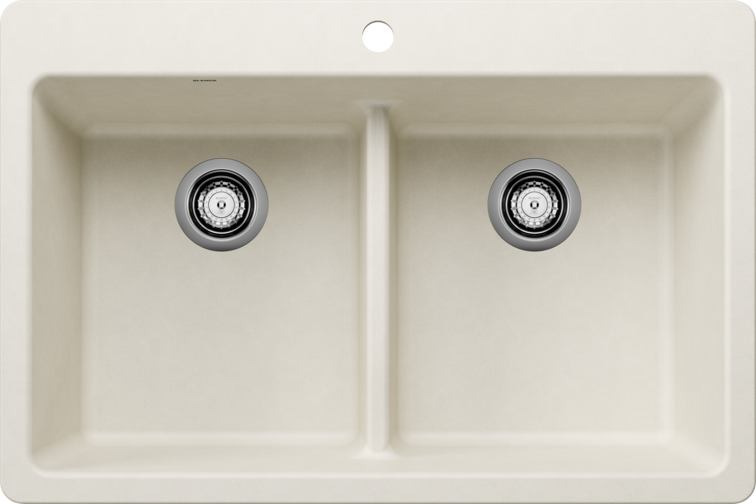 Blanco  LIVEN 33 Equal Double Low Divide Silgranit Kitchen Sinks - Plumbing Market