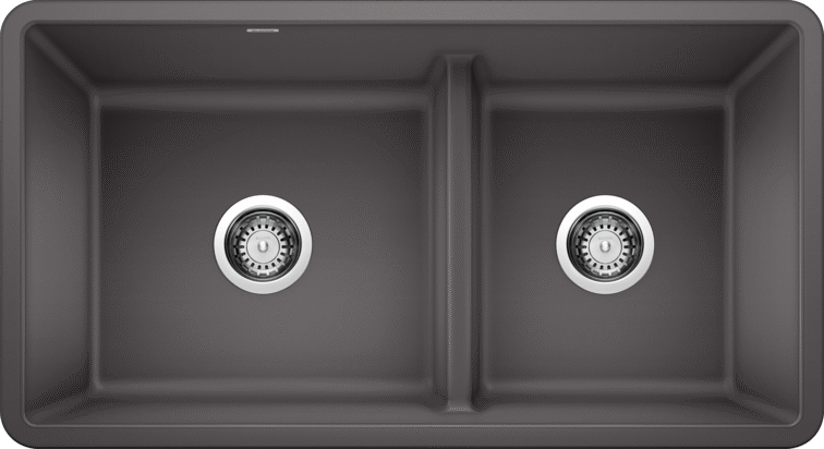 Blanco  PRECIS U 1¾ Low Divide Silgranit Kitchen Sinks - Plumbing Market