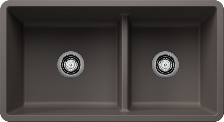 Blanco  PRECIS U 1¾ Low Divide Silgranit Kitchen Sinks - Plumbing Market